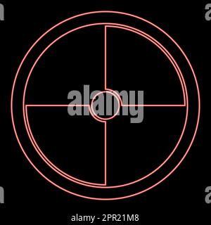 Neon viking shield red color vector illustration image flat style Stock ...