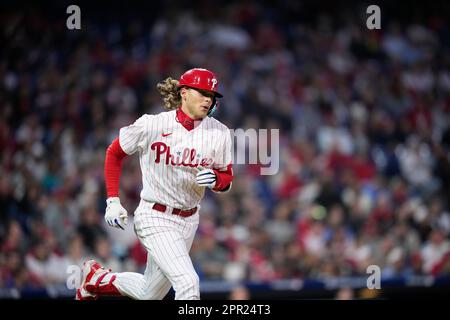 Philadelphia Phillies' Alec Bohm plays during a baseball game, Friday,  Sept. 23, 2022, in Philadelphia. (AP Photo/Matt Slocum Stock Photo - Alamy