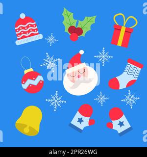 set icon cristmas vector illustration Stock Vector