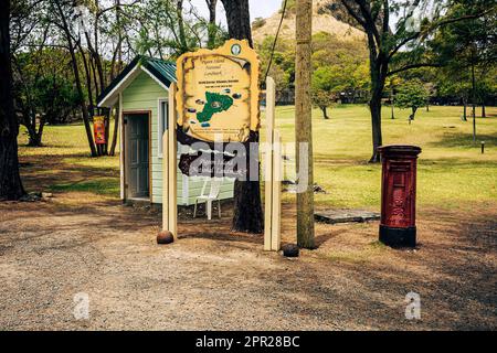 The entrance of Pigeon Island National Park, St. Lucia, West Indies Stock Photo