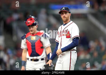 FLUSHING, NY - MAY 01: Atlanta Braves Catcher Chadwick Tromp (48