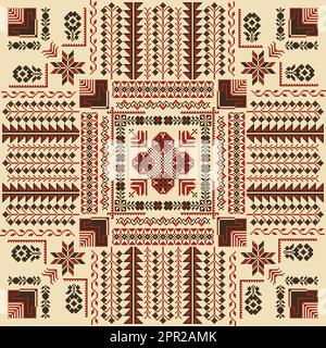 Tatreez pattern 25 Stock Vector