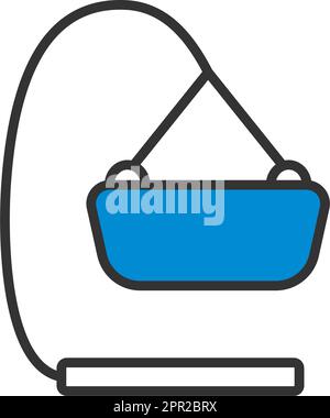 Baby Hanged Cradle Icon Stock Vector