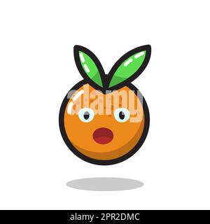 orange character Mascot logo Stock Vector