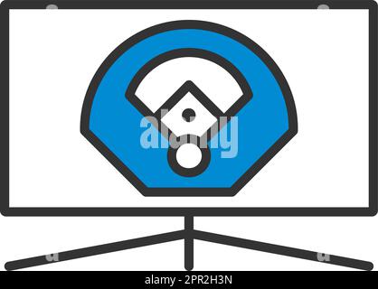 Baseball Tv Translation Icon Stock Vector