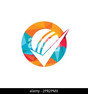 Check Cricket vector logo design. Cricket ball and tick icon logo Stock ...