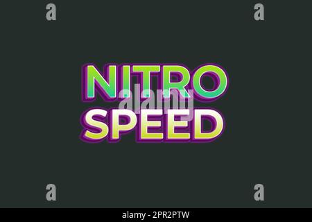 text effects Nitro Speed Stock Vector