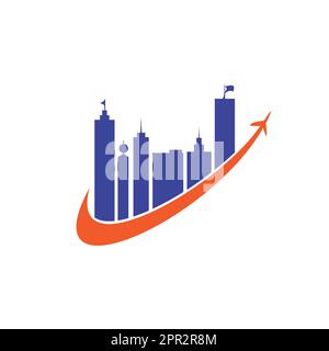 City travel vector logo design. Travel town logo icon design. Stock Vector