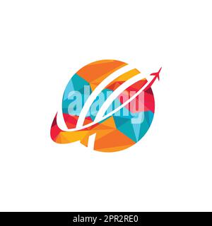 Cricket travel vector logo design. Stock Vector