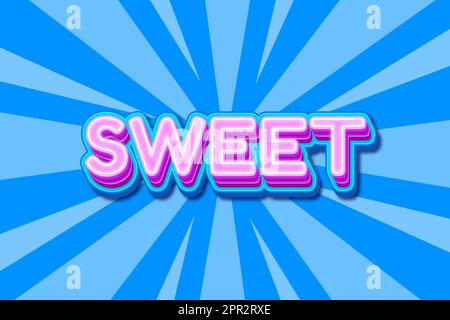 text effects Sweet Stock Vector