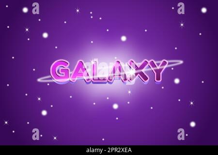 text effects Galaxy Stock Vector