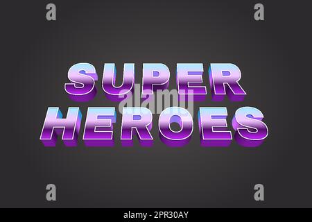 text effects Super Heroes Stock Vector