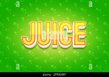text effects Juice Stock Vector