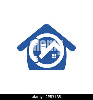 Home call logo design template. Stock Vector