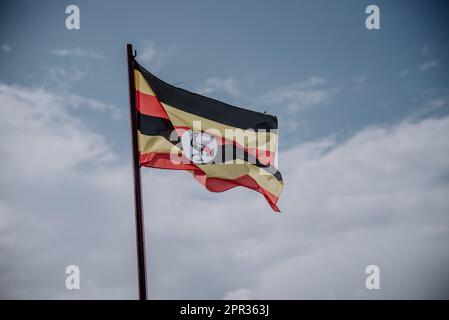 Ugandan Flag Stock Photo