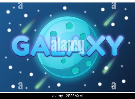 text effects Galaxy Stock Vector