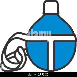 Icon Of Touristic Flask Stock Vector