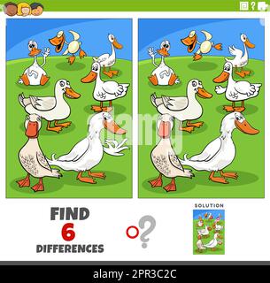 Duck Farm Find The Differences Stock Vector Image & Art - Alamy