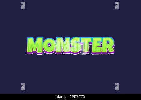 text effects Monster Stock Vector