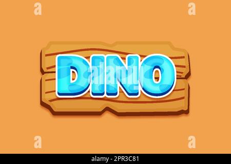 text effects Dino Stock Vector