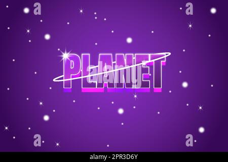 text effects Planet Stock Vector