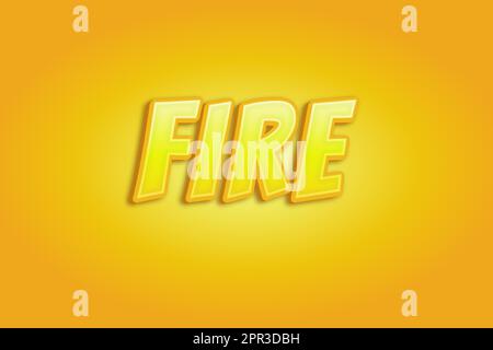 Editable text effects fire , words and font can be changed Stock Vector