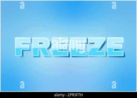text effects Freeze Stock Vector