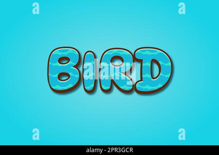 text effects Bird Stock Vector