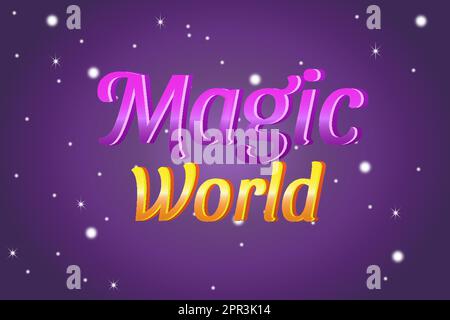 text effects Magic World Stock Vector