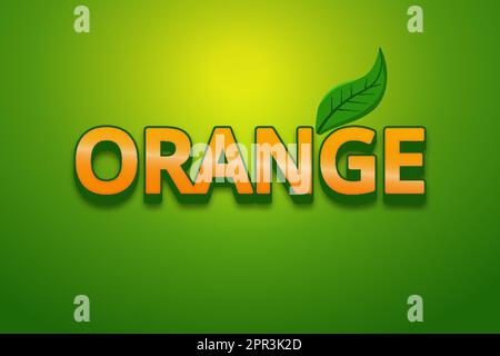 text effects Orange Stock Vector