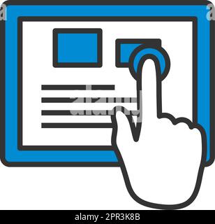 design tablet icon vector outline illustration Stock Vector Image & Art ...