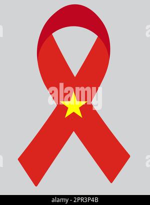 3d ribbon with national flag Vietnam isolated on white background with ...