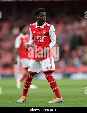 London, UK. 17th Dec, 2022. Amario Cozier-Duberry of Arsenal during the Club  Friendly match between Arsenal and Juventus at the Emirates Stadium,  London, England on 17 December 2022. Photo by Joshua Smith.