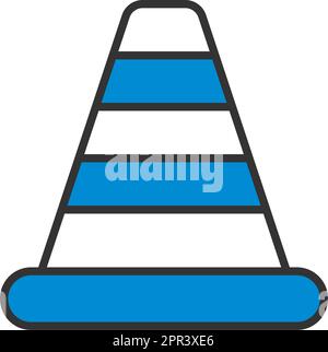 Icon Of Traffic Cone Stock Vector