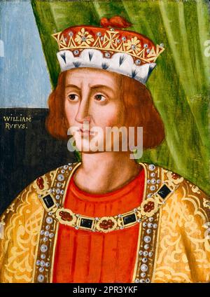 William II of England, William Rufus (circa 1056-1100), King of England (1087-1100), portrait painting in oil on panel, before 1626 Stock Photo