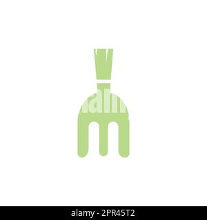 Spartan Fork vector logo template design. Stock Vector