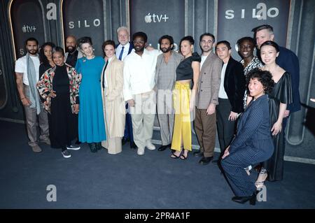 Photo Must Be Credited ©Alpha Press 078237 25/04/2023 Christian Ochoa, Alexandria Riley, Chipo Chung, Common, Dame Harriet Walter, Rebecca Ferguson, Tim Robbins, Chinaza Uche, Avi Nash, Remmie Milner, Ferdinand Kingsley, Matt Gomez Hidaka, Olatunji Ayofe, Shane McRae, Angela Yeoh and Khairika Al Sinani  Silo Tv Series Premiere In London Stock Photo