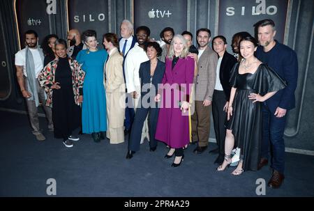 Photo Must Be Credited ©Alpha Press 078237 25/04/2023 Christian Ochoa, Alexandria Riley, Chipo Chung, Common, Dame Harriet Walter, Rebecca Ferguson, Tim Robbins, Chinaza Uche, Avi Nash, Remmie Milner, Ferdinand Kingsley, Matt Gomez Hidaka, Olatunji Ayofe, Shane McRae, Angela Yeoh and Khairika Al Sinani  Silo Tv Series Premiere In London Stock Photo