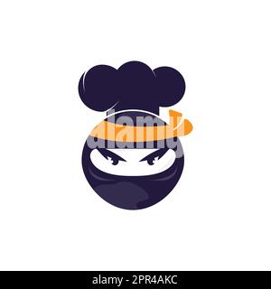 ninja chef logo design vector graphic symbol icon sign illustration creative idea Stock Vector Image Art Alamy