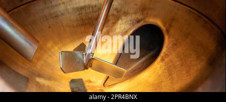 Close-up of a boiler in a distillery. Stock Photo