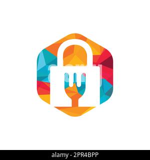 Food security vector logo design template. Food safety icon design. Stock Vector