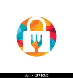 Food security vector logo design template. Food safety icon design. Stock Vector