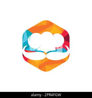Mister Chef vector logo design template. Chef cap and mustache icon design. Stock Vector