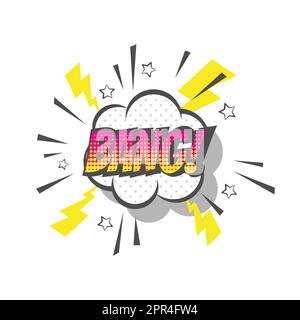 Bang explosion colorful vector cartoon Stock Vector
