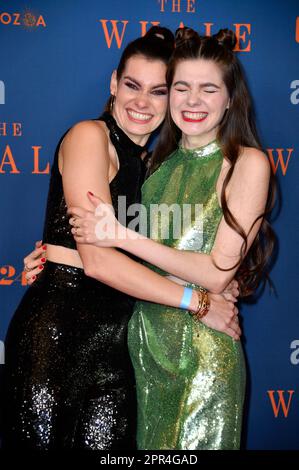 Berlin, Deutschland. 25th Apr, 2023. Rebecca Kunikowski und Klaudia Giez bei der Premiere des Kinofilms 'The Whale' im Kino International. Berlin, 25.04.2023 Credit: Geisler-Fotopress GmbH/Alamy Live News Stock Photo