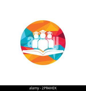 Education and learning vector logo design. Students and book icon design. Stock Vector