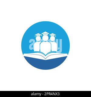 Education and learning vector logo design. Students and book icon design. Stock Vector