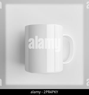 Mug Mock-Up isolated on white background high quality details - 3d rendering Stock Photo