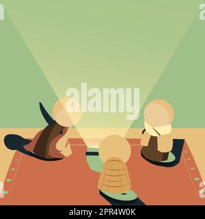 Abstract Brainstorming Problem Solutions, Careful Thinking Concept, Critical Logical Reasoning, Solving Puzzle Ideas, Creative Designs, Breakthrough New Knowledge Stock Vector