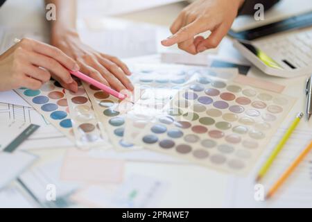 User experience user interface concept, ux ui Graphic designer creative sketch breif user experience interface color planning application process deve Stock Photo